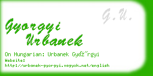 gyorgyi urbanek business card